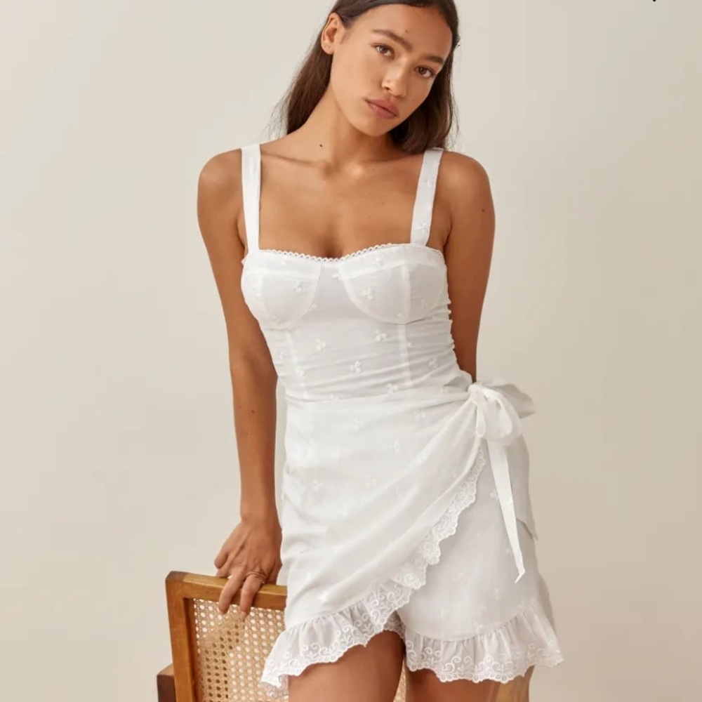 Reformation Ives Dress in Cream